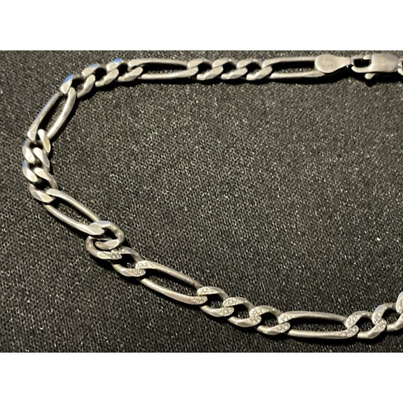 Milor 925 Italy Curb Link Chain 8in Bracelet - Picture 2 of 4
